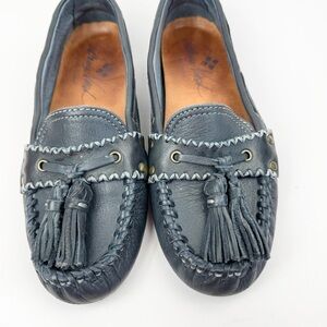 Patricia Nash Domenica Black Leather Driving Loafers Sz 8.5
